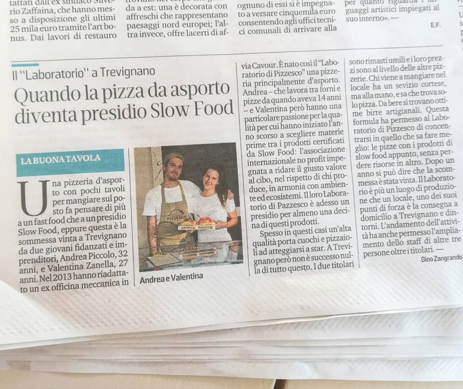 2018 veniamo segnalati da La Tribuna di Treviso